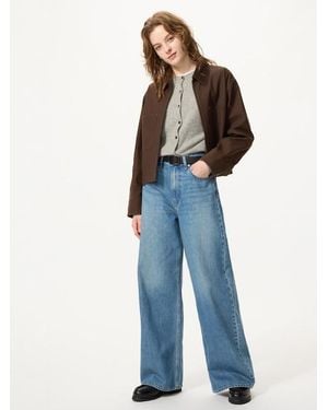 Uniqlo High Rise Wide Jeans - Blue