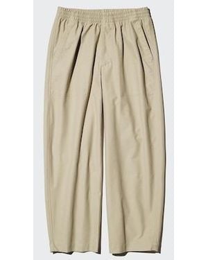 Uniqlo Jersey Easy Barrel Trousers - Natural