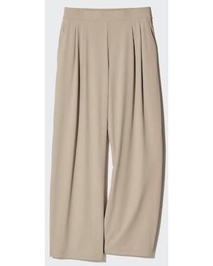 Uniqlo Ultra Stretch Uv Protection Active Wide Trousers - Natural
