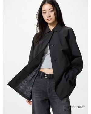Uniqlo Abrigo Corto Relax - Azul