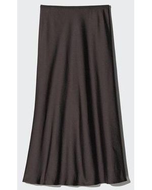 Uniqlo Falda Satinada - Marrón