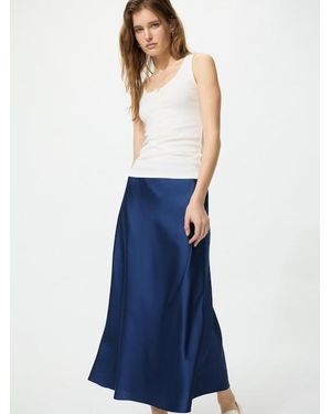 Uniqlo Falda Satinada - Azul