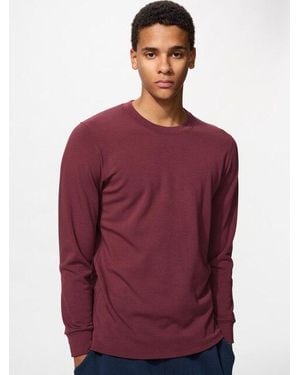 Uniqlo Heattech Ultra Warm Thermo Langarmshirt (Rundhals) - Rot