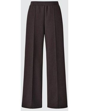 Uniqlo Sweat Straight Trousers (Shorter) - Brown