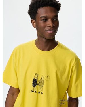 Uniqlo Manga 100Th Ut Graphic T-Shirt (Sakamoto Days) - Yellow