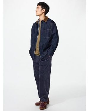 Uniqlo Corduroy Easy Ankle Trousers - Blue