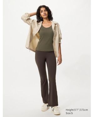 Uniqlo Ultra Stretch Active Flare Leggings - Natural