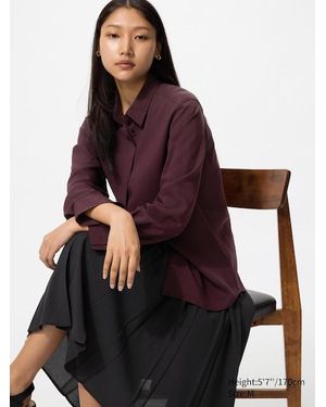Uniqlo Viskose Bluse - Lila