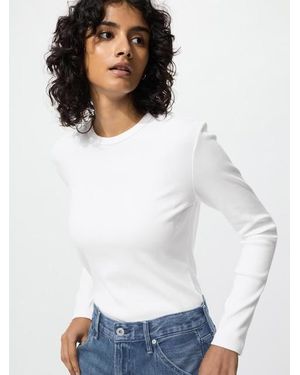Uniqlo Soft Ribbed T-Shirt (Long Sleeve) - White