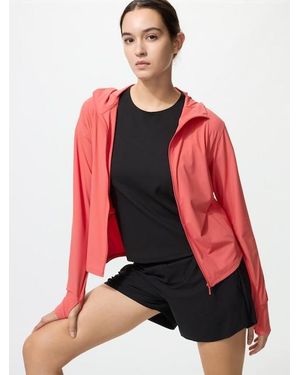Uniqlo Airism Sudadera Protección Uv Ultraelástica Capucha - Rojo
