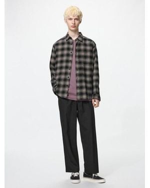 Uniqlo Easy 7/8 Hose (Flanell) - Schwarz