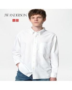 Uniqlo Oxford Oversized Fit Long Sleeve - White
