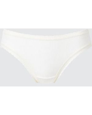 Uniqlo Bikini Briefs (Pointelle) - White