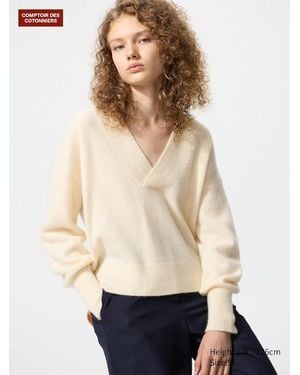 Uniqlo Jersey 100% Cashmere Cuello Pico - Neutro