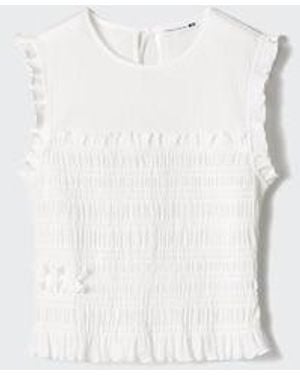 Uniqlo Shirring T-Shirt (Sleeveless) - White