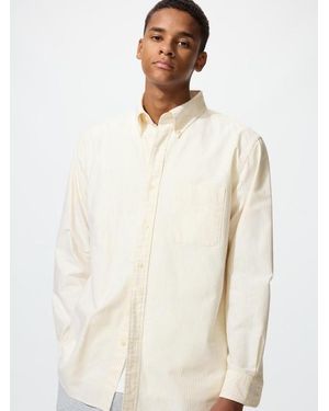 Uniqlo Regular Fit Oxford Shirt (Striped) - White