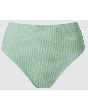Uniqlo Bikini Slip (Texturiert, Hoher Bund) - Grün