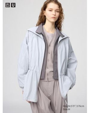 Uniqlo Uv Protection Sheer Oversized Parka - White