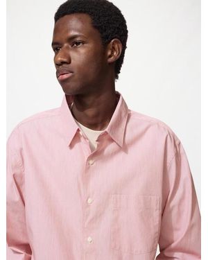 Uniqlo Broadcloth Regular Fit Shirt (Regular Collar, Hairline) - Pink
