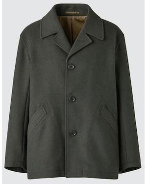 Uniqlo Wool Blend Short Coat - Grey
