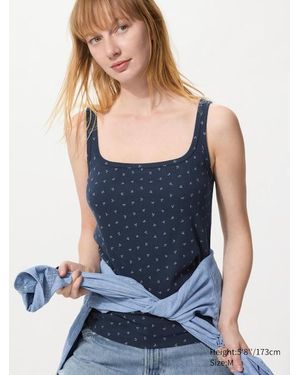 Uniqlo Pointelle Tank Top - Blue