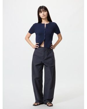 Uniqlo Jersey Barrel Leg Trousers - Blue