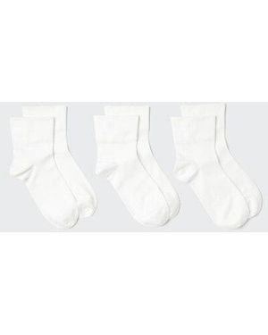 Uniqlo Socks (Crew, 3 Pairs) - White