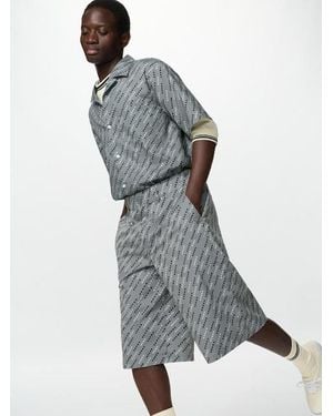 Uniqlo Wide Shorts (Printed) - Grey