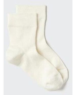Uniqlo Heattech Socks (Crew Relax) - White