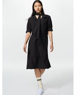 Uniqlo Bow Tie Dress (Short Sleeve) - Black