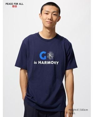 Uniqlo Peace For All Camiseta (Ichiriki) - Azul