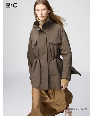 Uniqlo Utility Short Coat (Relaxed) - Brown