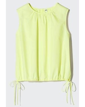 Uniqlo Cotton Blend Sleeveless Blouse - Yellow