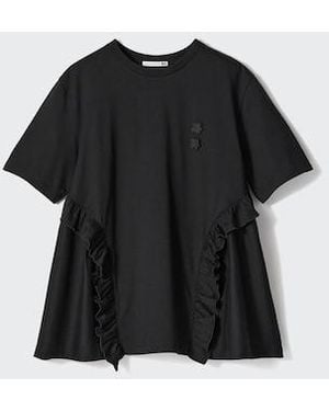 Uniqlo Frill T-Shirt - Black