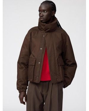 Uniqlo Hybrid Down Short Jacket - Brown