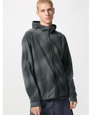 Uniqlo Dry-Ex Uv Protection Full-Zip Hoodie (Printed) - Grey