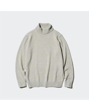 Uniqlo Pull En Laine Col Roulé - Blanc
