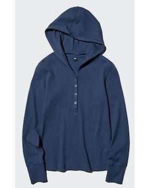 Uniqlo Hoodie T-Shirt (Long Sleeve) - Blue