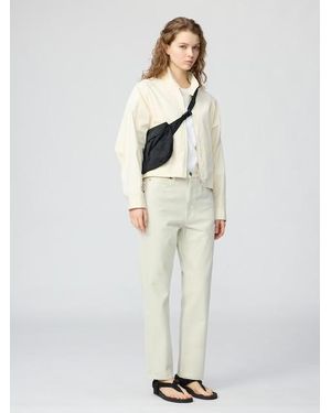 Uniqlo Vaquero Tiro Alto - Blanco