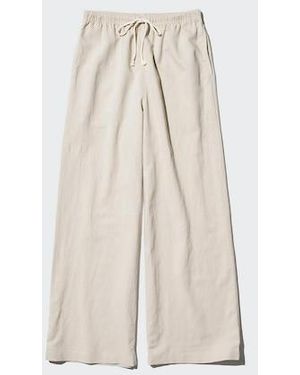 Uniqlo Linen Blend Easy Trousers - Natural
