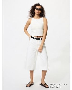 Uniqlo Denim Culottes - White
