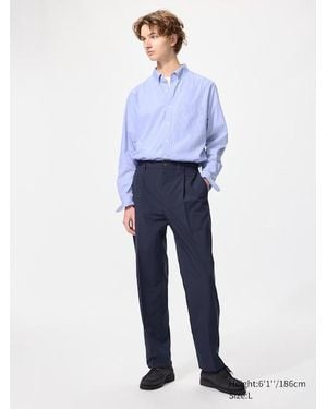 Uniqlo Airsense Pantalón Pinzas Ancho (Ligero) - Azul
