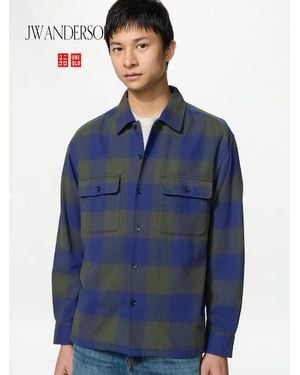 Uniqlo Flannel Shirt (Checked) - Blue