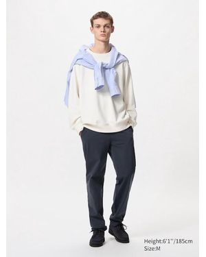 Uniqlo Pantaloni Sportivi Ultra Elasticizzati Affusolati (Misura Lunga) - Bianco