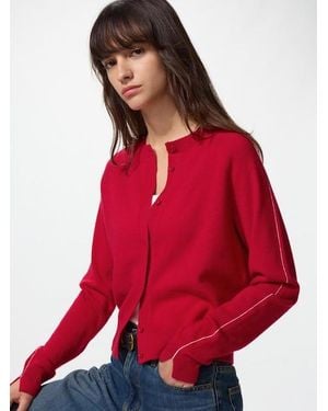 Uniqlo Crew Neck Cardigan - Red
