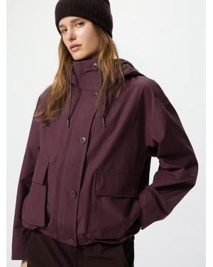 Uniqlo Utility Cotton Blend Parka - Purple