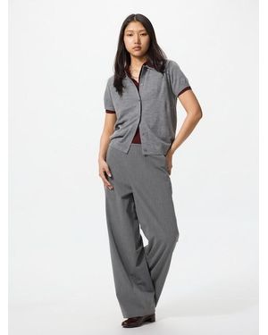 Uniqlo Smart Easy Trousers (Striped) - Grey