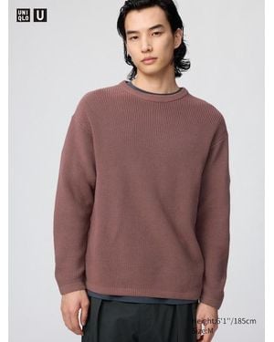 Uniqlo Crew Neck Jumper - Purple