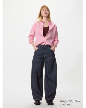 Uniqlo Baggy Curve Jeans - Pink