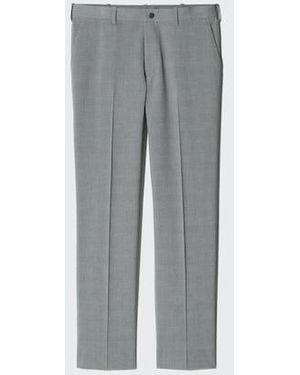 Uniqlo Smart 2-Way Stretch Trousers (Glen Checked) - Grey